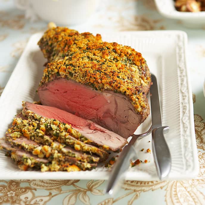 Roast Leg of Lamb with Garlic-Herb Crust