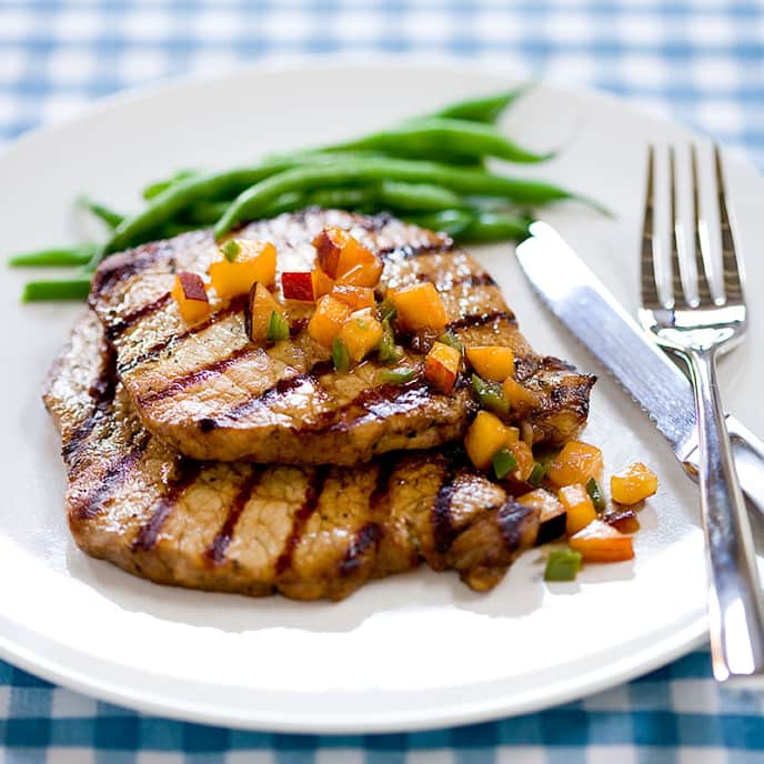 Grilled Pork Cutlets with Rosemary and Red Wine Vinegar