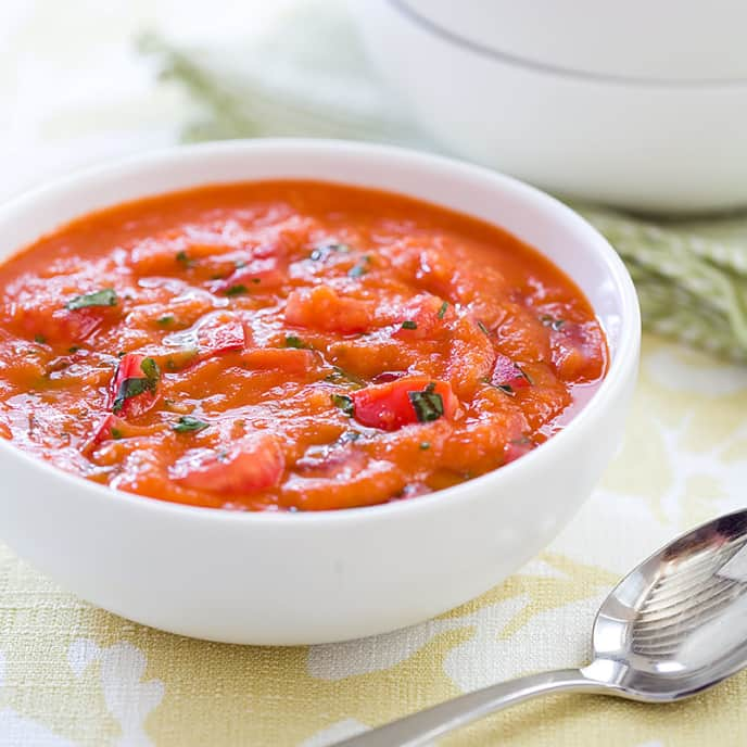 Fresh Tomato Soup With Basil | America's Test Kitchen Recipe