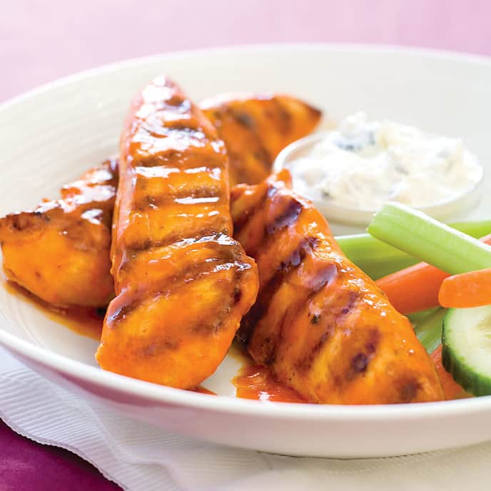 Grilled Buffalo Chicken Strips America's Test Kitchen Recipe