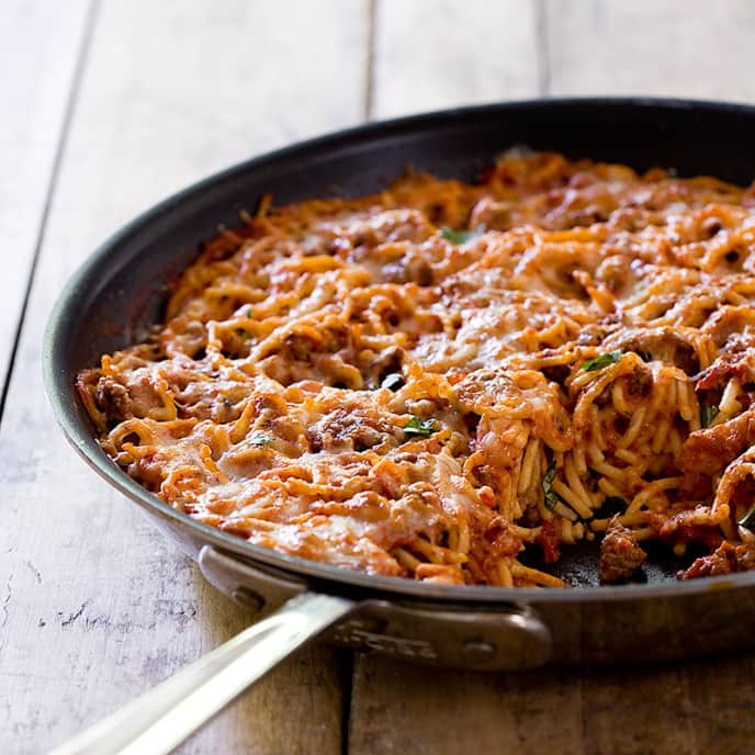 Skillet Spaghetti for Two