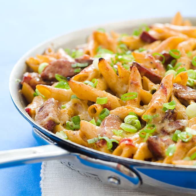 Spicy Pasta Bake with Sausage