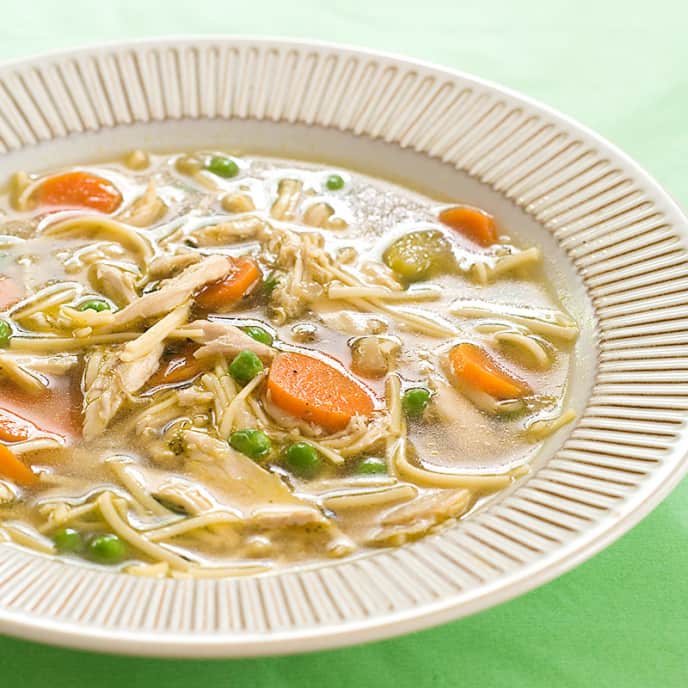 Hearty Chicken, Vegetable, and Noodle Soup America's Test Kitchen Recipe