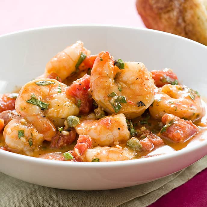 Garlic Shrimp with Basil