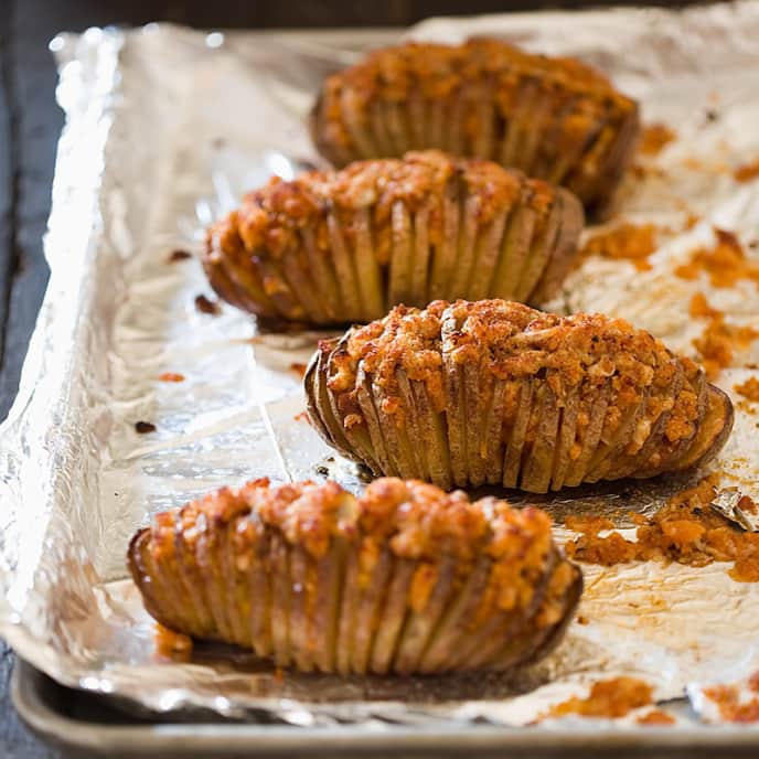 Blue Cheese and Bacon Baked Potato Fans