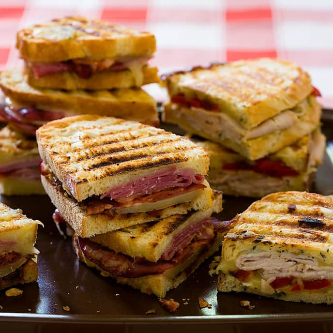 Spicy Turkey, Red Pepper, and Pepper Jack Cheese Panini