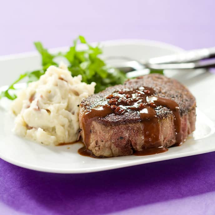 Pan-Seared Beef Tenderloin with Port Wine Sauce