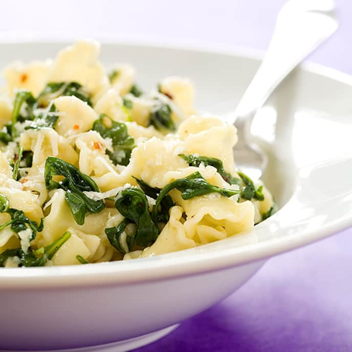 Pasta with Arugula, Fresh Herbs, Olive Oil, and Garlic