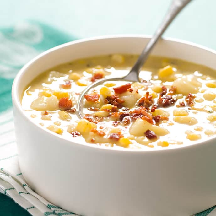 Quick Corn Chowder with Bacon