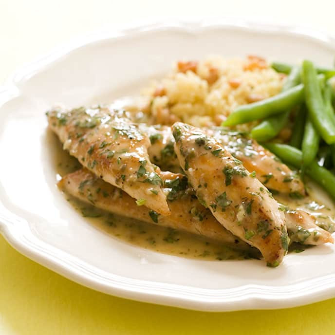 Sauteed Lemon Chicken Strips