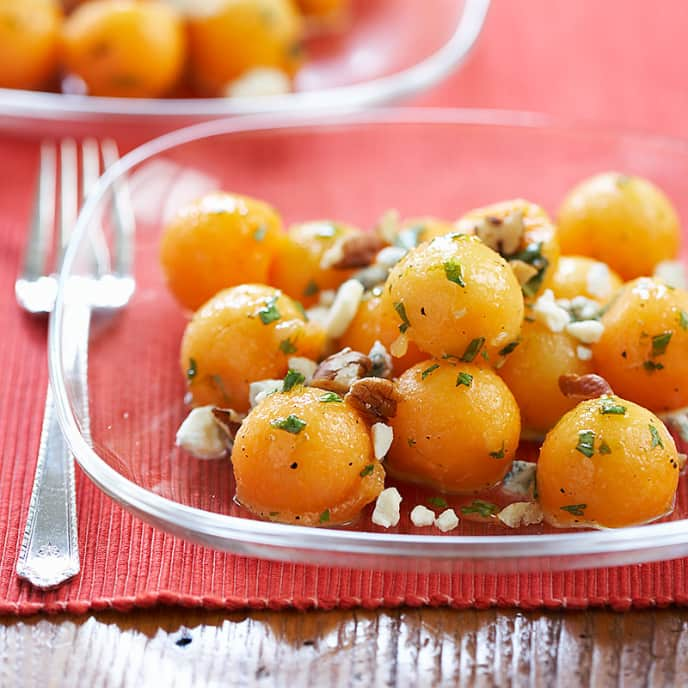 Cantaloupe and Blue Cheese Salad