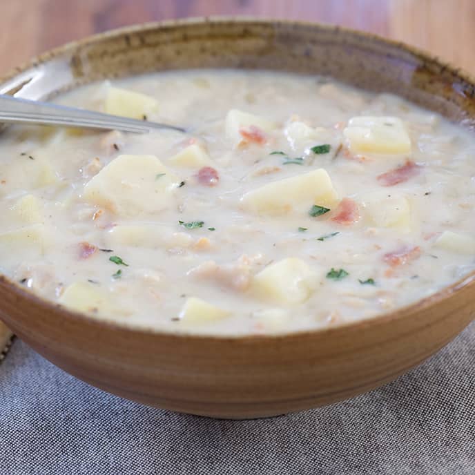 Low-Fat New England Clam Chowder