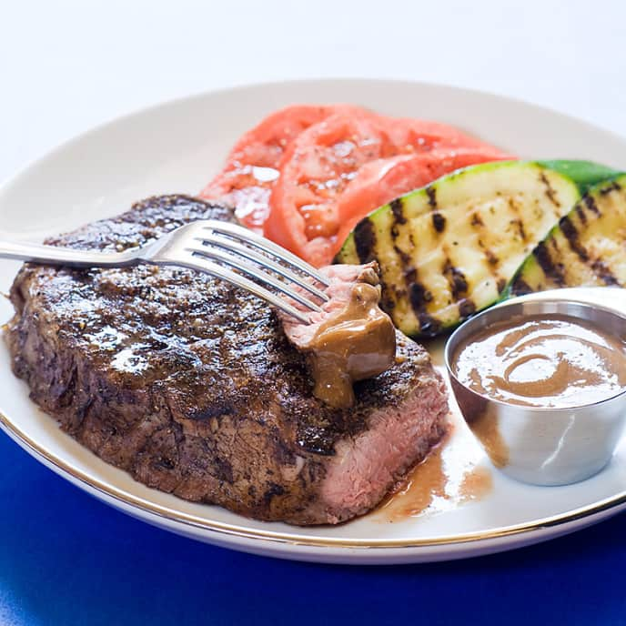 Grilled Rib-Eye Steaks with Homemade Steak Sauce