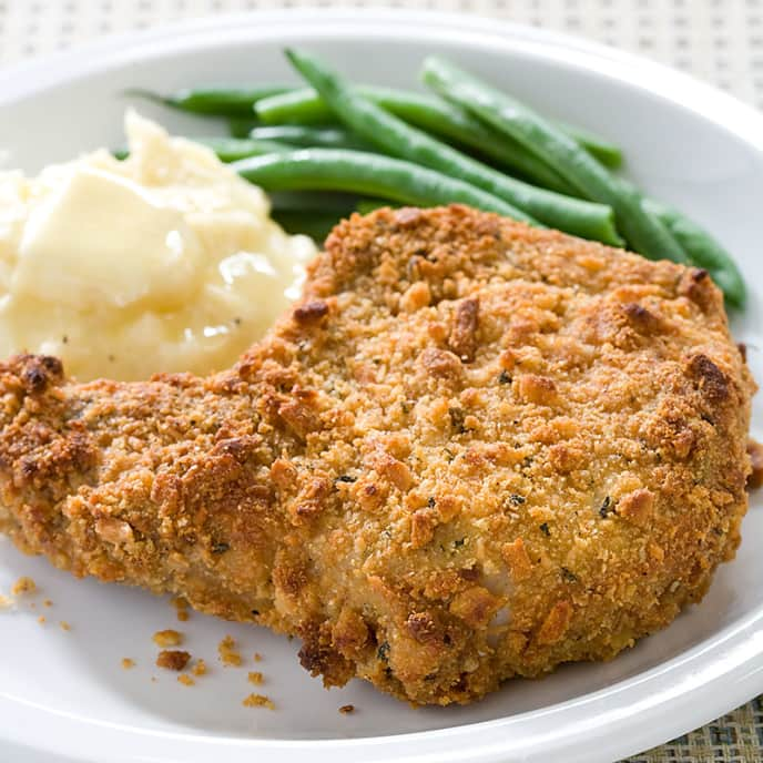 Baked Pork Chops with Parmesan-Sage Crust