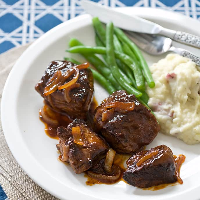 Skillet BBQ Steak Tips