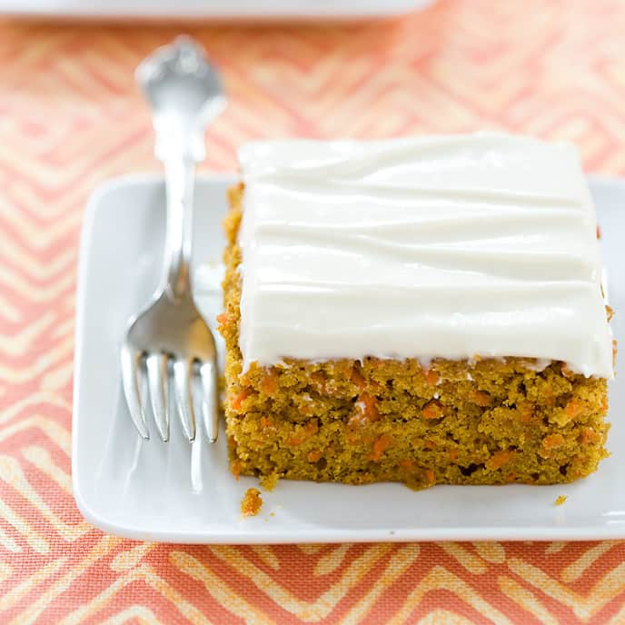 Reduced-Fat Carrot Cake with Cream Cheese Frosting