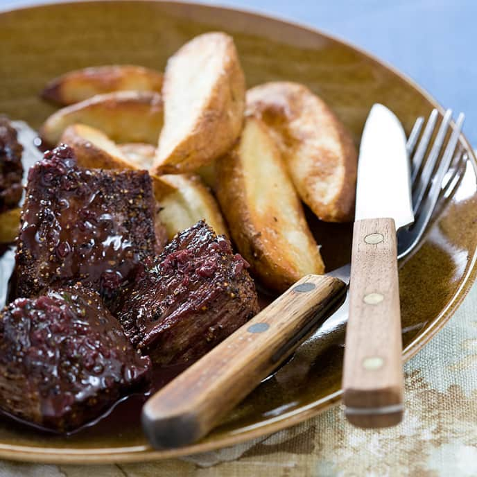 Steak Tips au Poivre