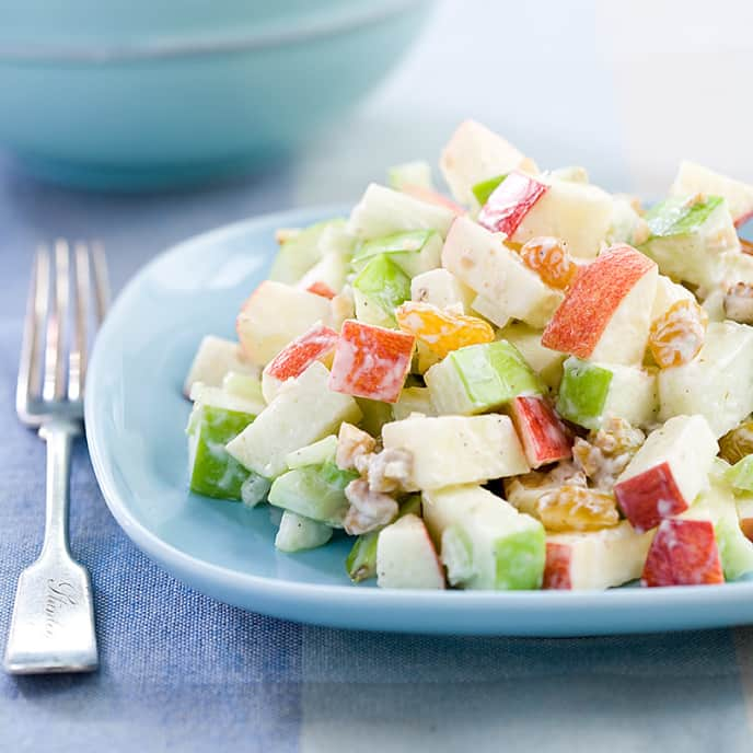 Curried Waldorf Salad with Green Grapes and Peanuts