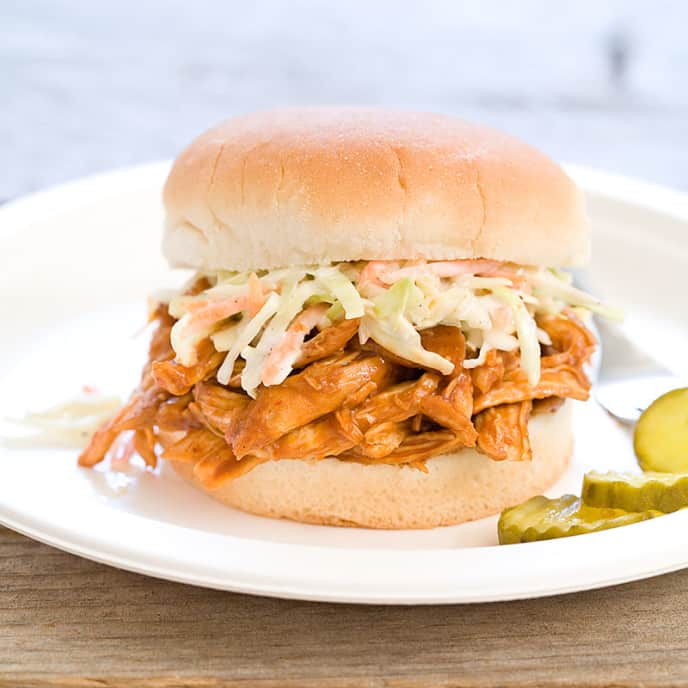 BBQ Chicken Sandwiches with Buttermilk Slaw