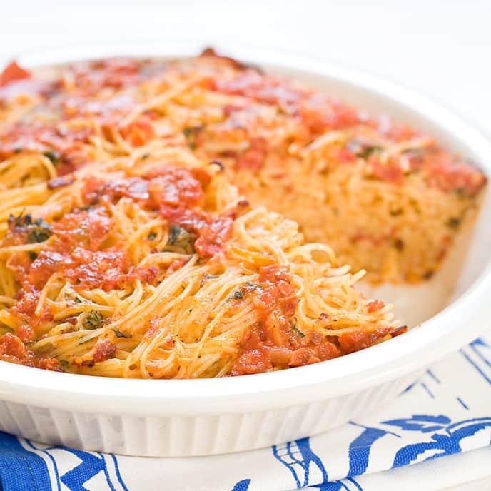 Spicy Spaghetti Pie