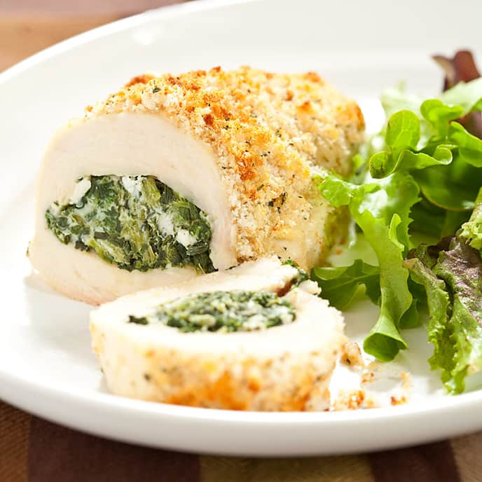 Spinach- and Tarragon-Stuffed Chicken Breasts