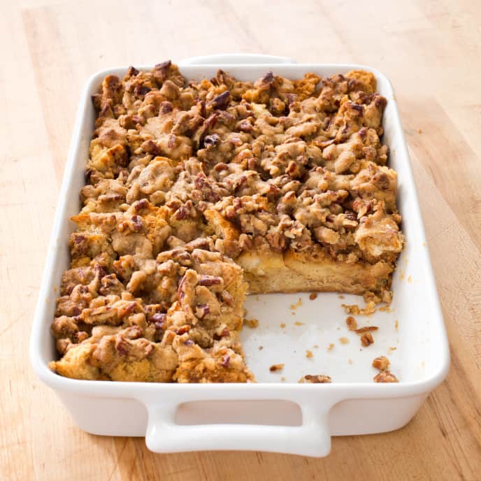 French Toast Casserole with Pecan Topping America's Test Kitchen Recipe