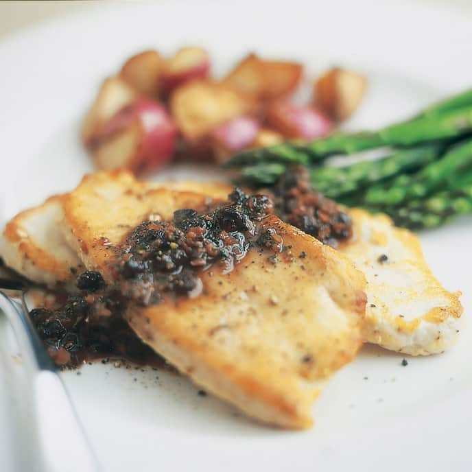 Light Sautéed Chicken Cutlets with a White Wine and Herb Pan Sauce