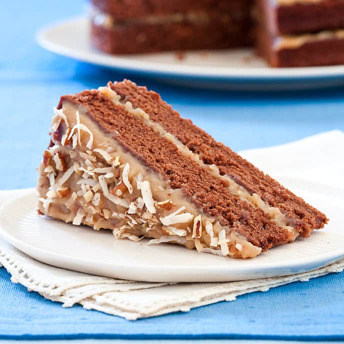 Reduced-Fat German Chocolate Cake