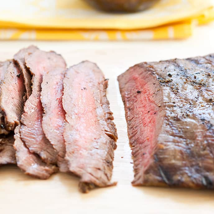 Grilled Flank Steak with Charred Sweet Onion Relish