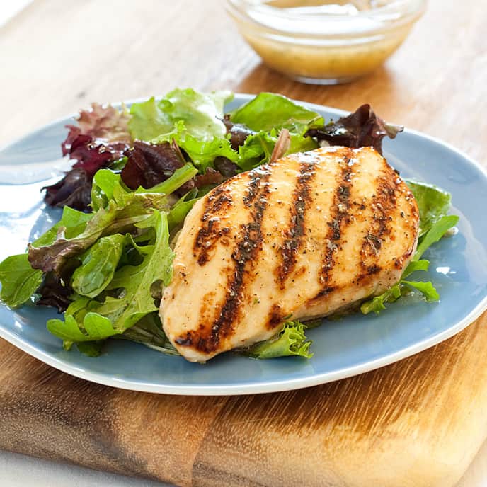 Grilled Rosemary Chicken with Mixed Greens