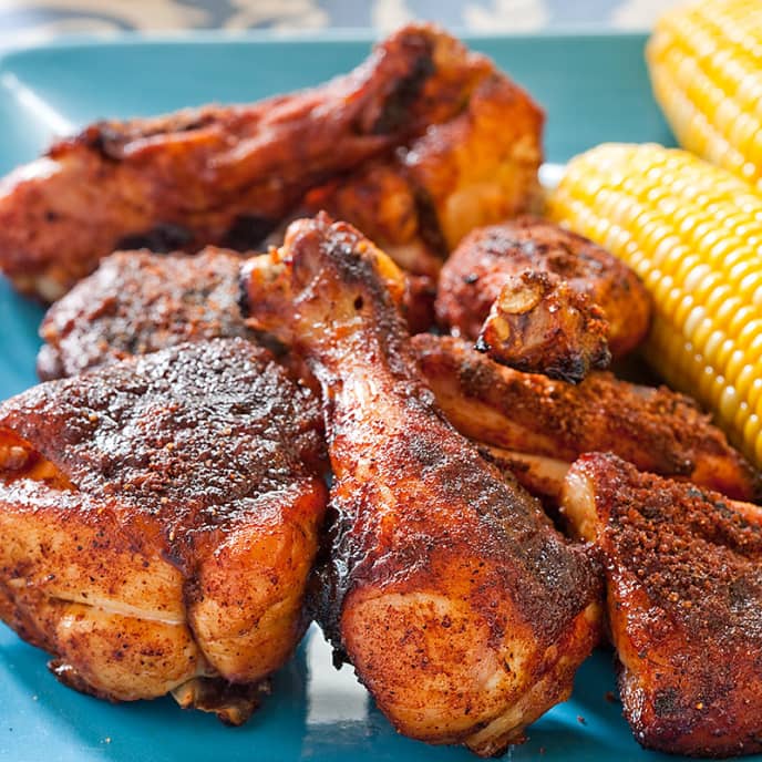 Barbecued Dry-Rubbed Chicken