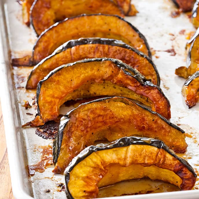 MapleGlazed Acorn Squash America's Test Kitchen Recipe