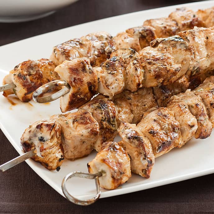 Mediterranean Grilled Chicken with Tomato-Feta Salad