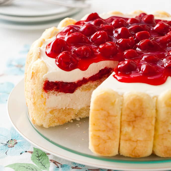 Whipped Cream-Cherry Cheesecake