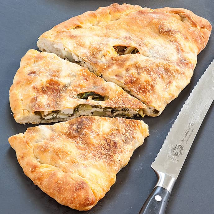 Chicken, Artichoke, and Spinach Calzone