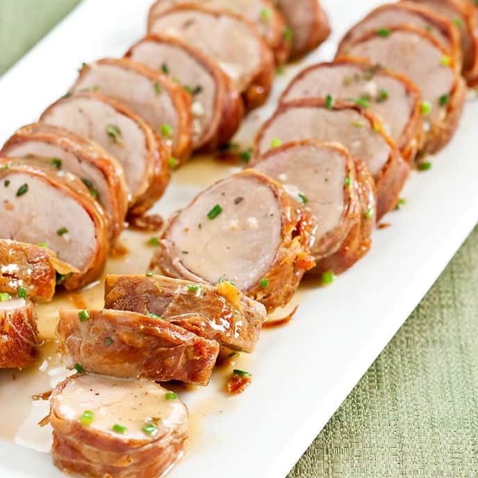 ProsciuttoWrapped Pork Tenderloin with Herb Pan Sauce Cook's Country