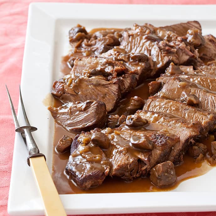 Braised Brisket with Mushrooms