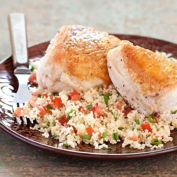 Chicken Breasts with Parsley-and-Tomato Couscous