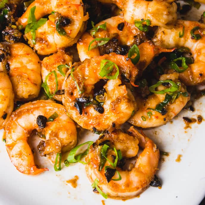 Pan-Seared Shrimp with Fermented Black Beans, Ginger, and Garlic