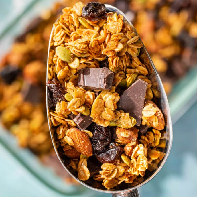 AirFryer Almond, Cherry, and Chocolate Trail Mix America's Test