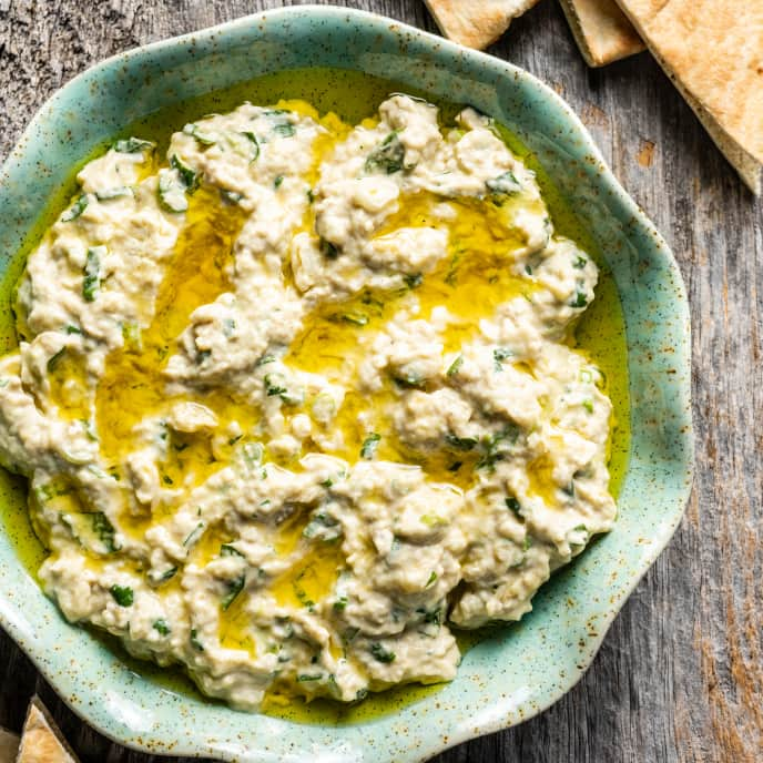 Eggplant Dip with Scallions and Cilantro