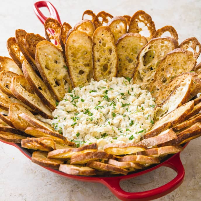 Cast Iron Baked Crab Dip with Crostini America's Test Kitchen Recipe