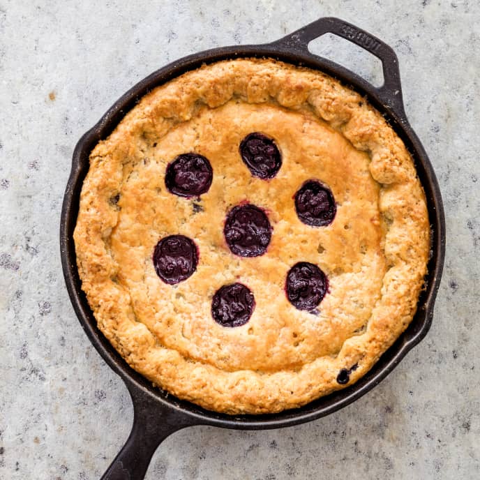 Cast Iron Blueberry Pie