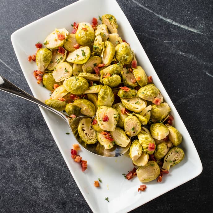 SlowCooker Brussels Sprouts With Lemon, Thyme, and Bacon America's