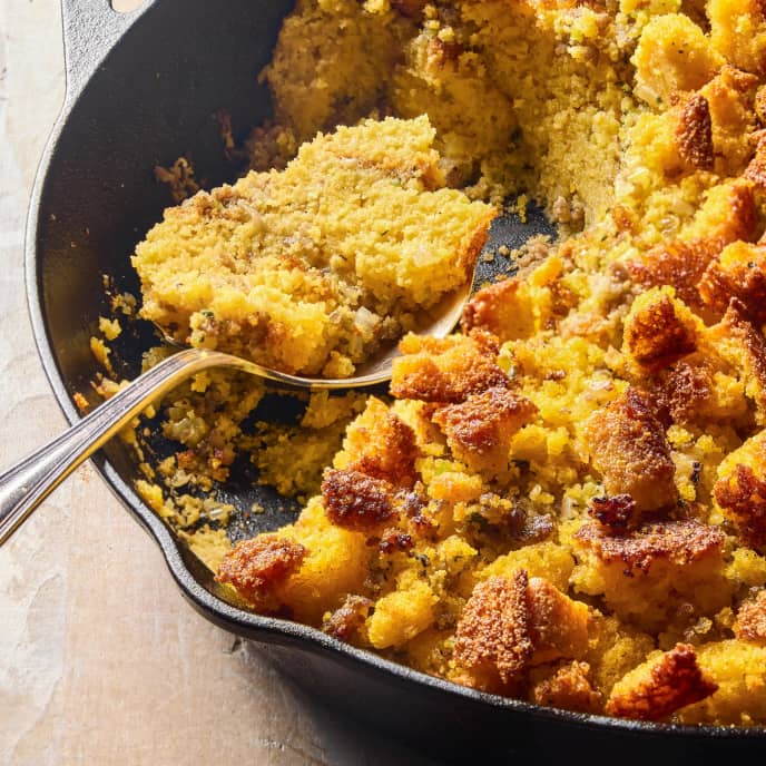 Cast Iron Cornbread Dressing with Sausage America's Test Kitchen Recipe