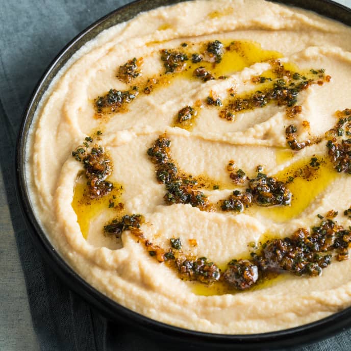 Celery Root Puree for a Crowd with Shallot, Sage, and Black Pepper Topping