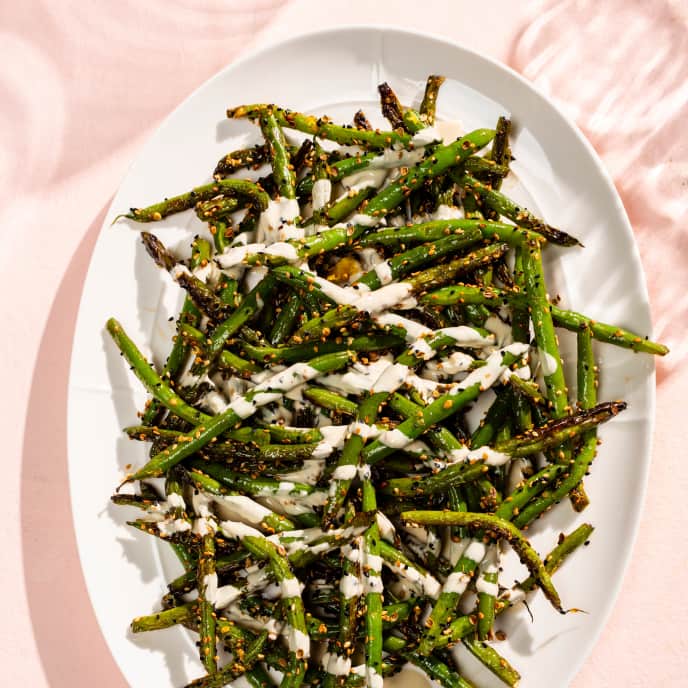 Charred Green Beans with Coriander, Sesame, and Nigella Seeds America