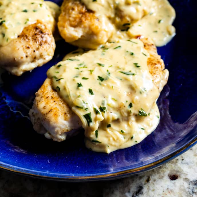 Chicken Breasts with Mustard-Cream Sauce