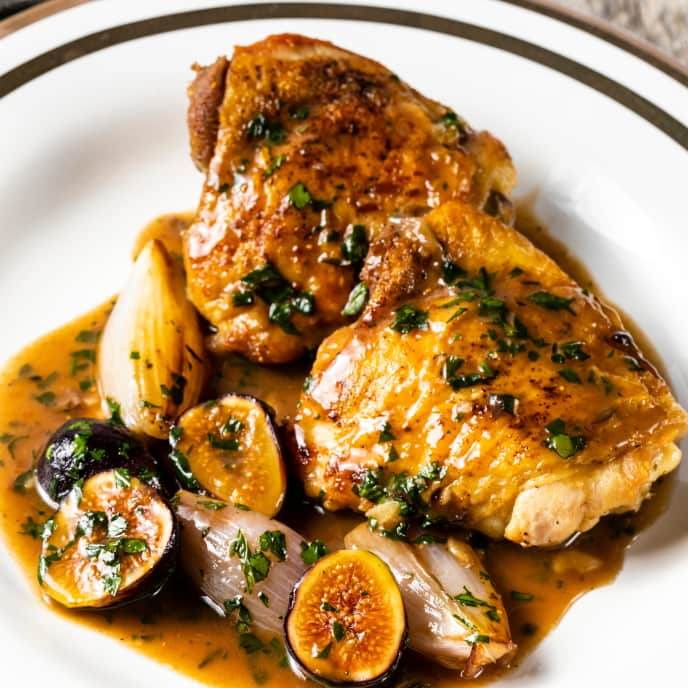 Chicken Thighs with Fresh Figs