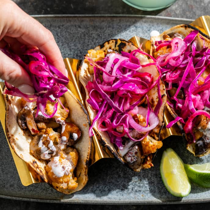 Chipotle Mushroom and Cauliflower Tacos